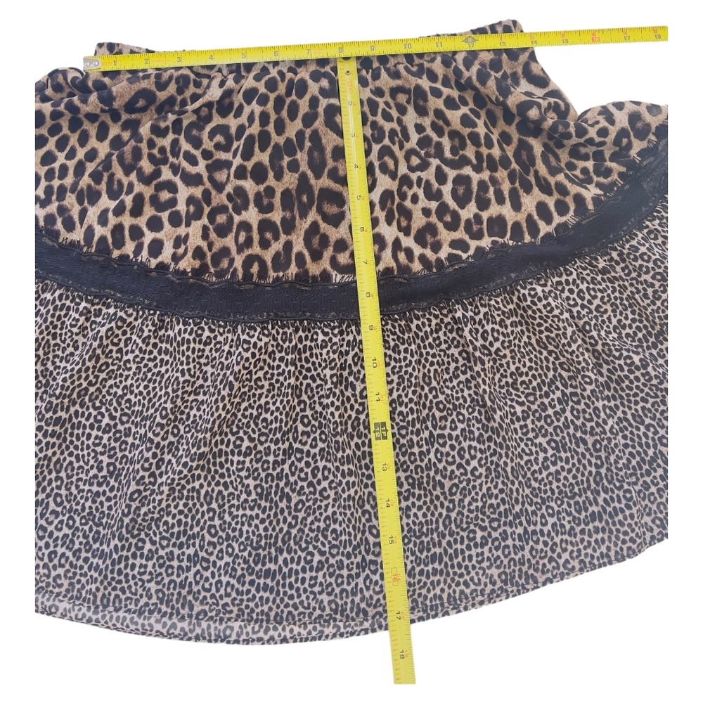 MICHAEL Michael Kors Animal Print Elastic Band Waist Tiered Ruffle Hem Skirt New - Picture 5 of 7